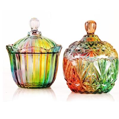 Functional European Style Glasses Candy Storage Jar for Efficient Organizing of Treats and Enhancing Room Decors