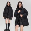 Mid-length Down Cotton Jacket Women's 2025 Winter New Korean Version Loose Stand-up Collar Baby's Breath Thickened Bread Jacket Padded Jacket