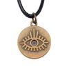 Hamsa Hand Evil Eye Pendant Necklace Spiritual Protection Boho Jewelry With 45cm Leather Chain