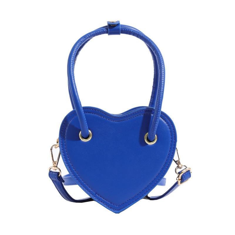 Adorable Mini Pu Heart Design Children's Shoulder Bag For Boys And Girls Fashionable Everyday Use