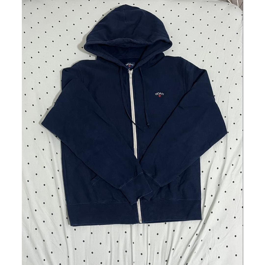 Navy full-zip hoodie