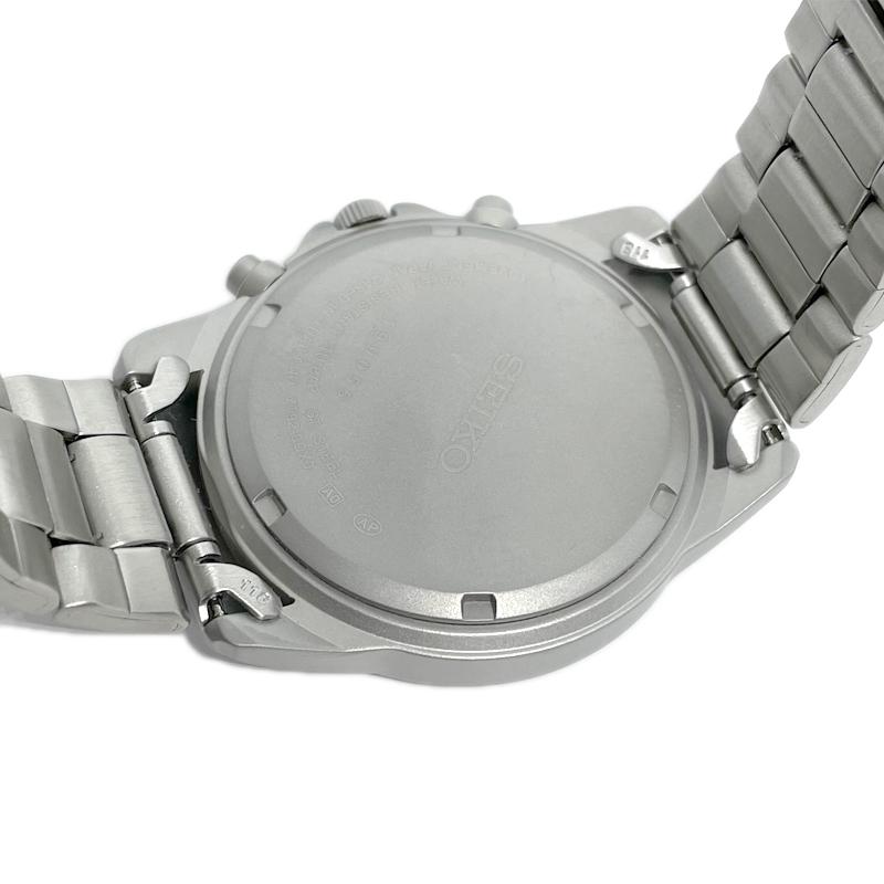 SEIKO Chronograph Japanese Khaki X Silver Matte Finish Metal SND377P1, Movement, Band, Men's Watch.