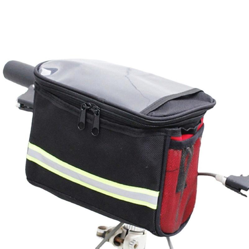 Waterproofs Bike Handlebar Bags Bicycles Front Storage Pouches Cycling Pouches Phone Bags with Removable Shoulder Strap