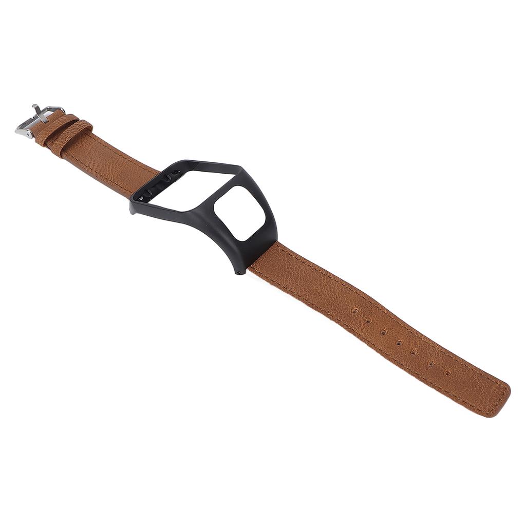 Smartwatch Band Strap Retro Leather Wrist Watchband for TOMTOM Runner3 AdventurerBrown