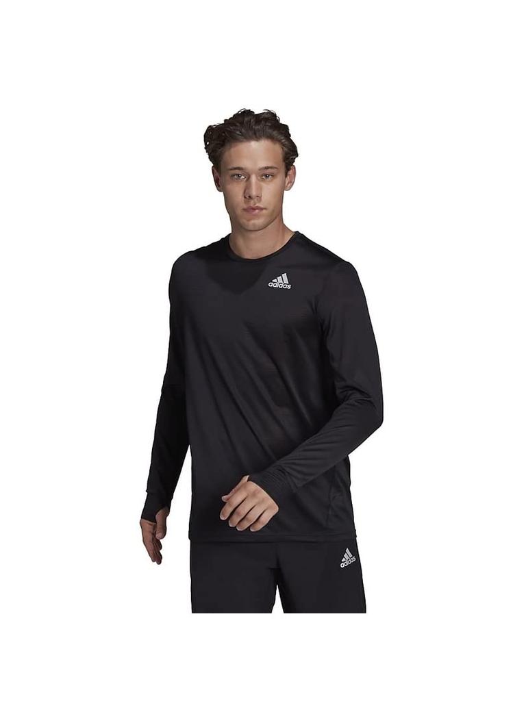 Adidas Running Long Sleeve Own the Run Long Sleeve GE912 Silver T-Shirt T-Shirt Men's Black/Reflective (H58590) J/L