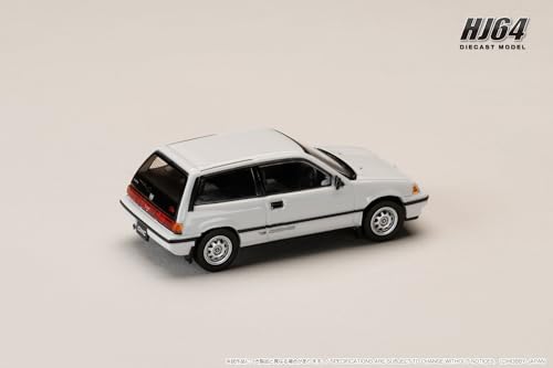 HobbyJAPAN HJ64 Maßstab 1/64 Honda Civic (BEIM) SPÄTE VERSION Weiß lackiertes Modell HJ642029W