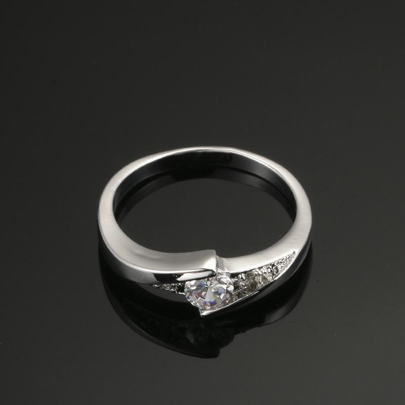 Classical Silver Color Cubic Zirconia Fashion Wedding & Engagement Ring Jewelry For Women ZYR504