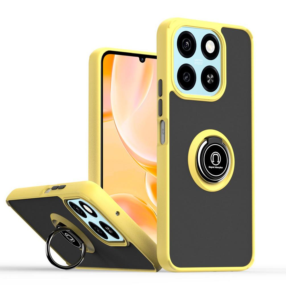 

Чехол-кронштейн с вращающимся креплением для ZTE Blade A55 A35 ZTE Axon 60 Lite Axon60, металлическое кольцо, автомобильный держатель, чехол ZTE Axon 60 Lite жёлтый