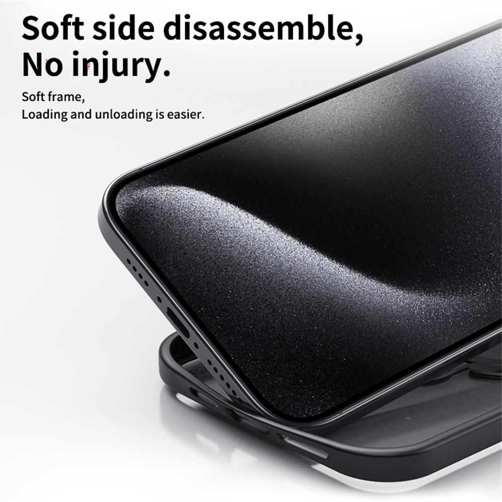 Für iPhone 16 Pro Handyhülle Ständer Matte Rückseite Kompatibel mit MagSafe