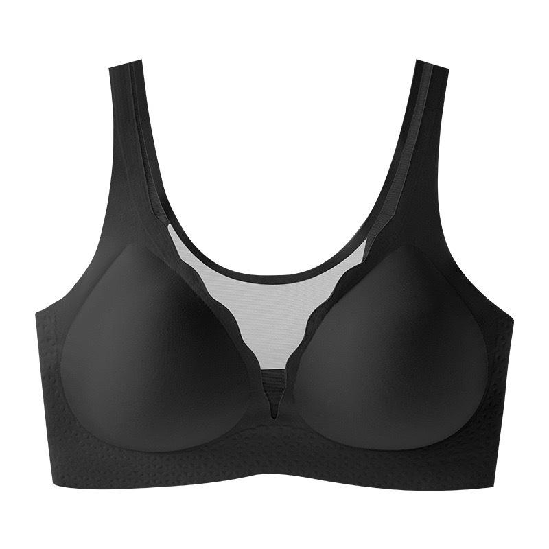 Popular Large-size Underwear, Women's Mesh Yarn, Breathable, Big Breasts Show Small, Gather Up, Support Soft Support, Close Secondary Breasts