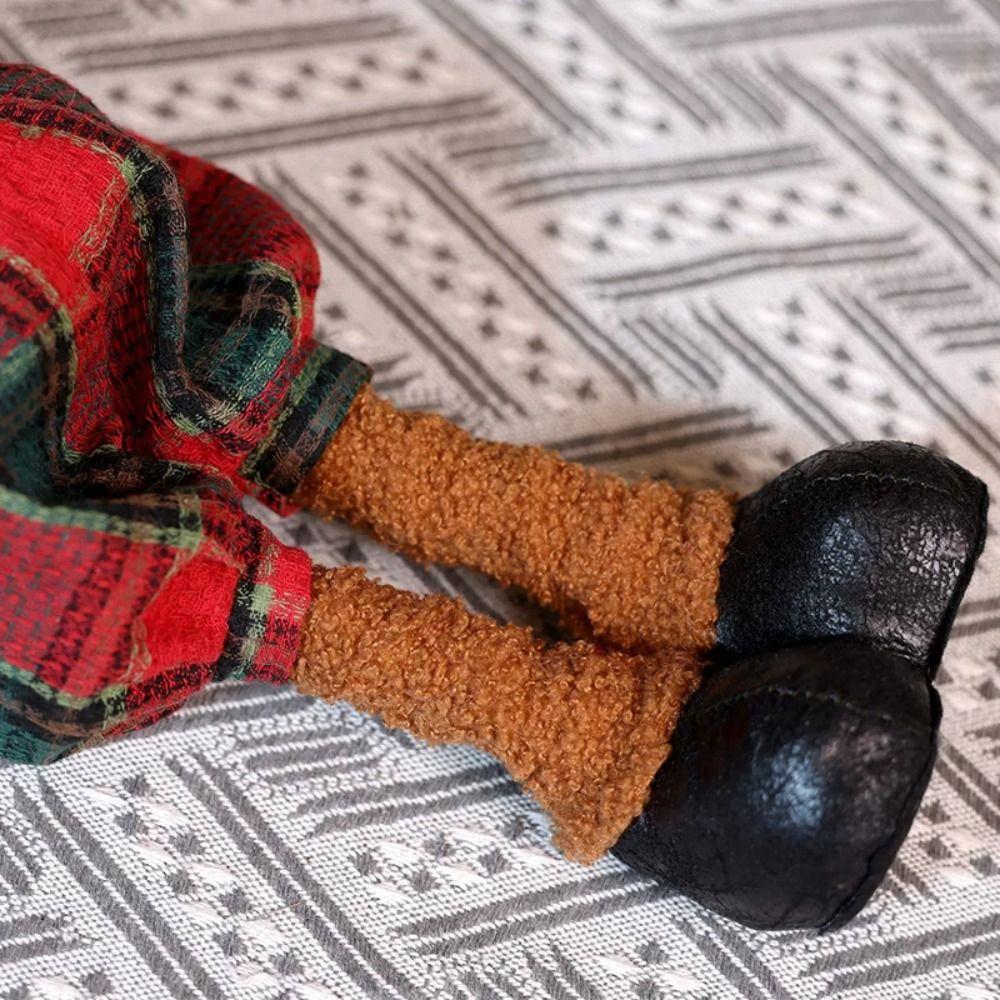 Snowman Stretchable Leg Christmas Doll Bear Santa Claus Stretch Doll Knitted Christmas Doll Desk