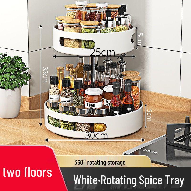 Drehbares Küchengewürzregal: Starke Tragfähigkeit Gewürz-Ecke für Öl, Salz, Soße und Essig