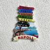 Italian Napoli fridge magnet - scenery magnet decoration - Home kitchen decorative gift  3D Painted  World Travel Souvenir