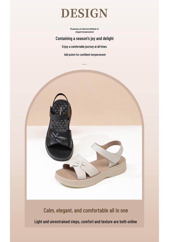 Red Dragonfly Women's Genuine Leather Flat Sandals, Soft Sole, New Summer 2026 Collection