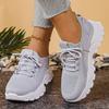 Fashion Fashion Knitted White Sneakers for Women Summer Mesh Breathable Platform Sports Shoes Woman Thick Bottom Non Slip Running Shoes