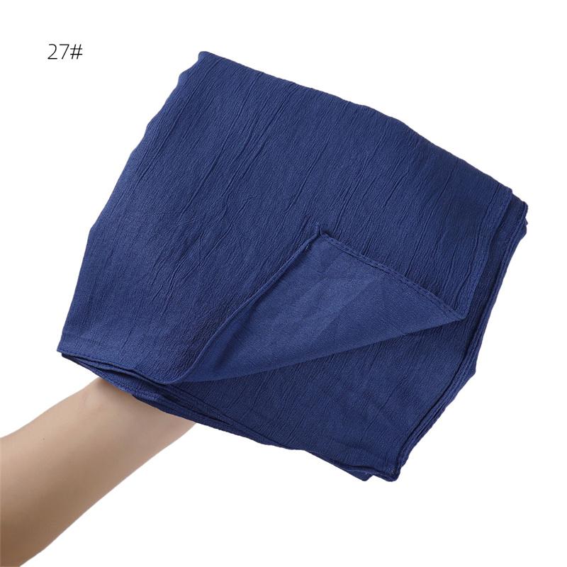 Ladies New Large Size Solid Color Abaya Accessories Casual Hijab Soft Headscarf Breathable Headband Classic Turban