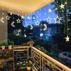 BQuel Star and Moon String Lights, 3.5m, 138 LEDs, USB Powered, 2-Way Power Supply, 8 Modes, Remote Control, Waterproof, Energy-Saving, IndoorOutdoor