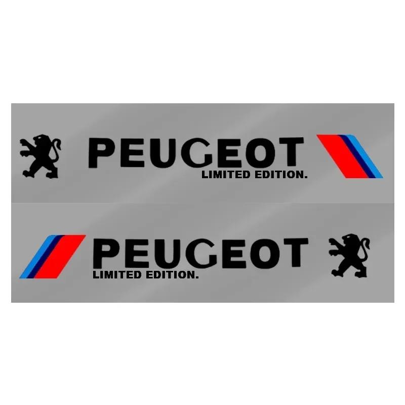 

2pc Car Side Door 3D Sticker Badge Decal Decoration Auto Accessories For Peugeot 206 308 307 208 207 3008 2008 508 407 301 406 чёрный