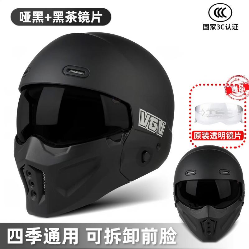 Full Face Motorcycle Helmet DOT Approved ABS Shell Adult Unisex All Season Ride Protection With Bluetooth Slot