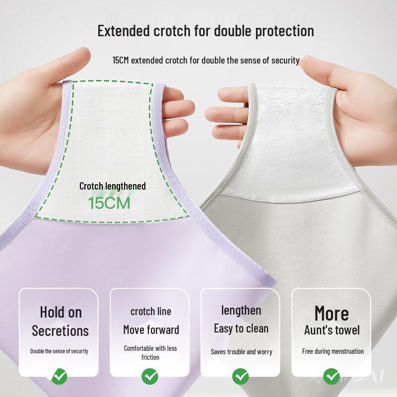 MaoRen Women's Light Gauze Pure Cotton Briefs