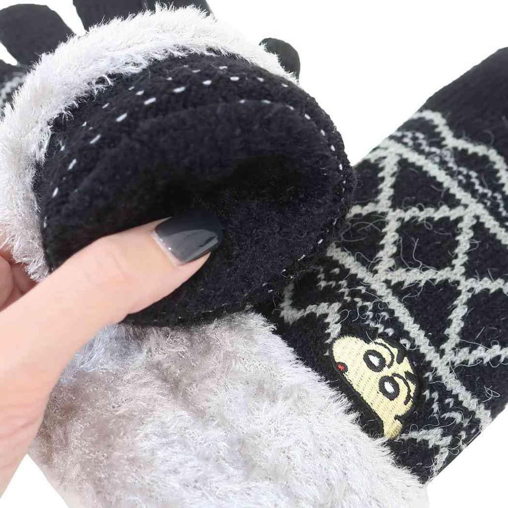 Crayon Smartphone Compatible Black [Small Planet] Shin-chan [Gloves] Gloves/Face