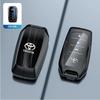 New Zinc Alloy Leather Car Key Case Cover Shell For Toyota CHR Hilux Fortuner VHFDT6 Land Cruiser 200 Camry Corolla Crown RAV4 Highland