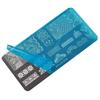 6PCS Rectangle Nail Stamping Plates Kit with Floral and Geometric Patterns for Creative Nail Art Manicure Tools