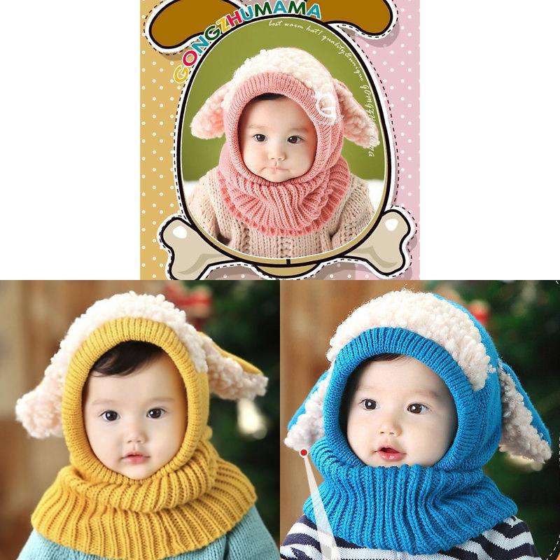 Knitted Baby Hat With Fluffy Dog Design For Winter Warmth And Windproof Comfort