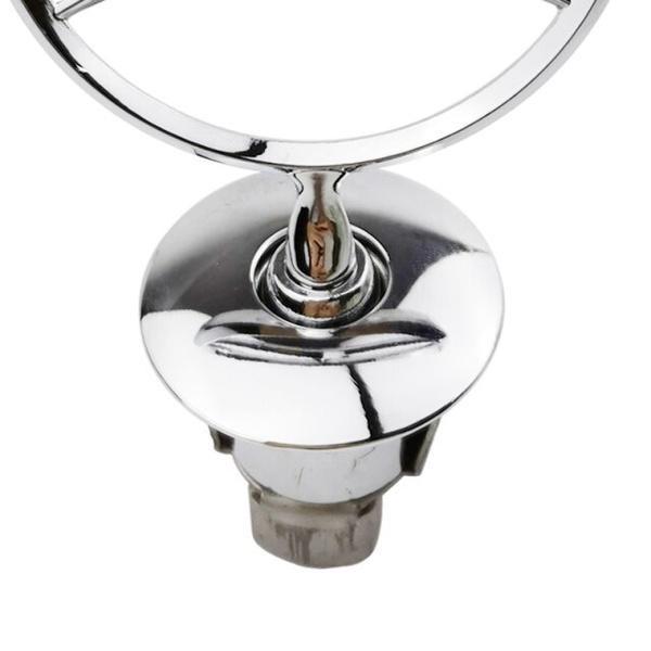 3D 44mm Metal Blue Chrome Star Bonnet Hood Logo Emblem Badge Car Accessories For W124 W202 W203 W204 W208 W210 W220