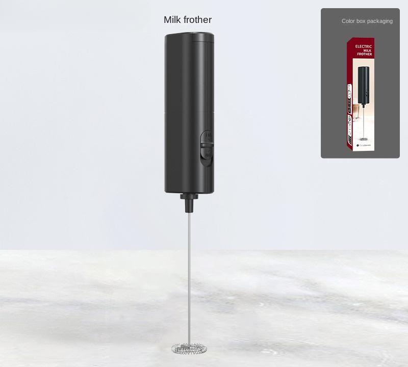 

Електричний спінювач молока Портативний міні-портативний швидкий спінювач Кава Капучіно Вінчик Міксер Блендер чорний