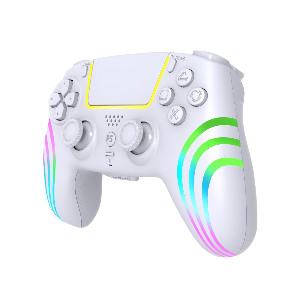 Controler de Joc Bluetooth Wireless pentru PlayStation 5 cu Vibrații Duble Lumină RGB Gamepad pentru PS5/PS5 Slim/PS5 Pro/PC Accesoriu