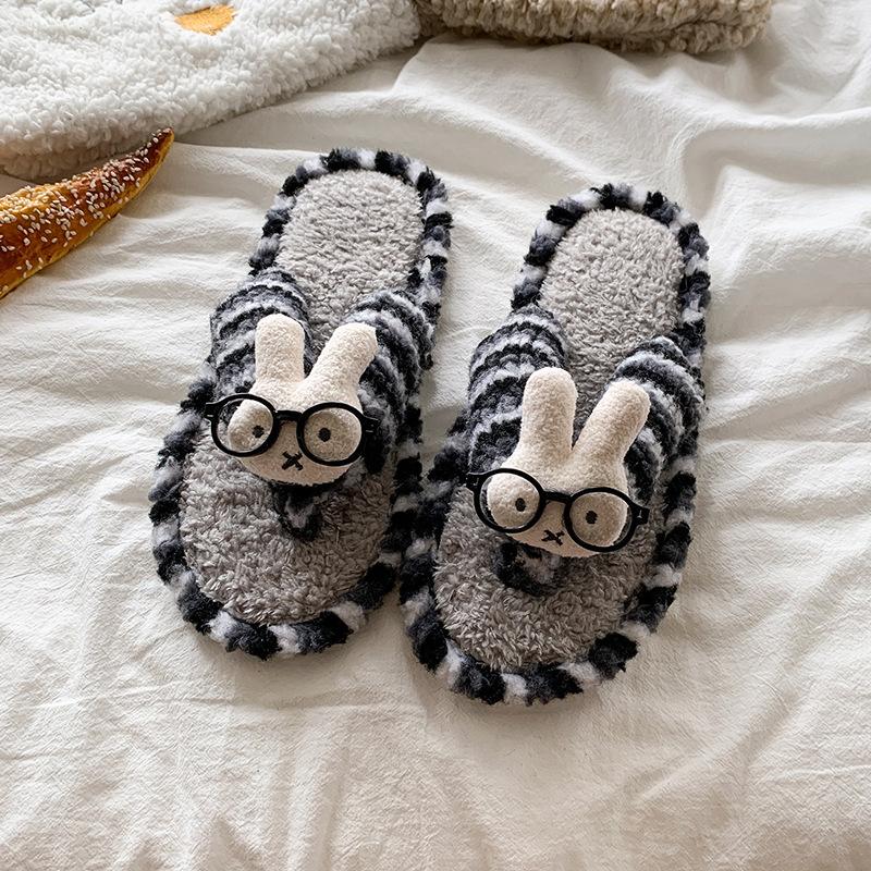 Women's Cotton Slippers 2025 Autumn Winter Fashion Indoor Non Slip Home Shoes Lightweight Comfortable Outdoor Plush Flip Flops