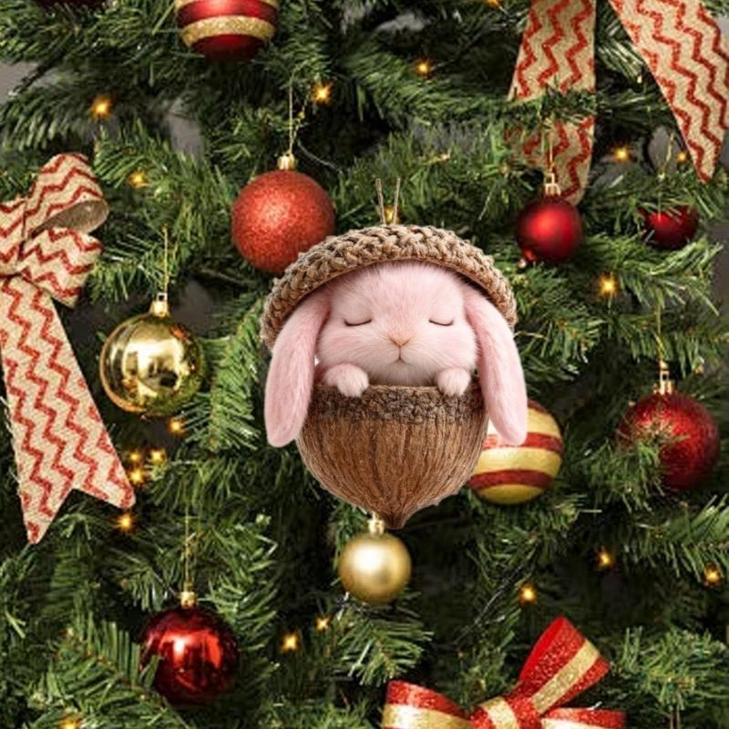 Acrylic Animal Ornaments Glossy Finish and Lightweighted for Christmas Tree Decors Festival Atmosphere Family Gatherings
