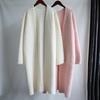Abrigo Holgado de Terciopelo de Visón Sintético: Cárdigan de punto estilo coreano para mujer Otoño/Invierno con adornos de cuentas.