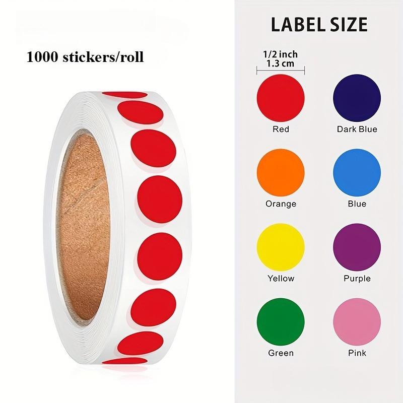 10/5rolls(1000pcs/roll) Round Dot Stickers-Self-Adhesive Color Coding Labels for Organizing File Sorting Highlighting Key Points