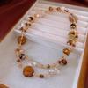 Handmade Beaded Cross Flower Retro Necklace - Versatile Clavicle Chain with a High-End Feel