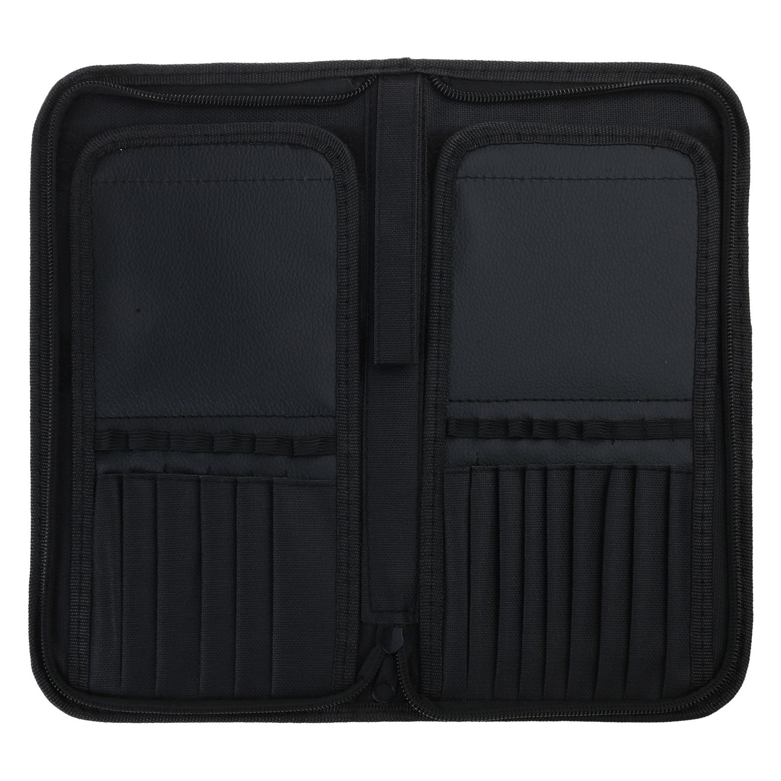 

Женский складной органайзер-подставка для кистей для макияжа с 15 карманами, дорожный косметический держатель, чехол для туалетных принадлежностей для инструментов для красоты