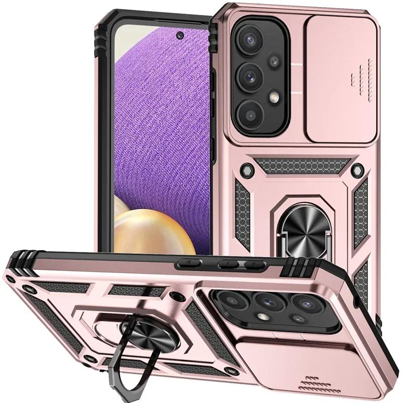 For Samsung Galaxy A14 A24 A54 A34  A05 A05S A15 A35 A55  A26 A36 A56 Case Ring Holder Shockproof Coque Lens Protect Cover