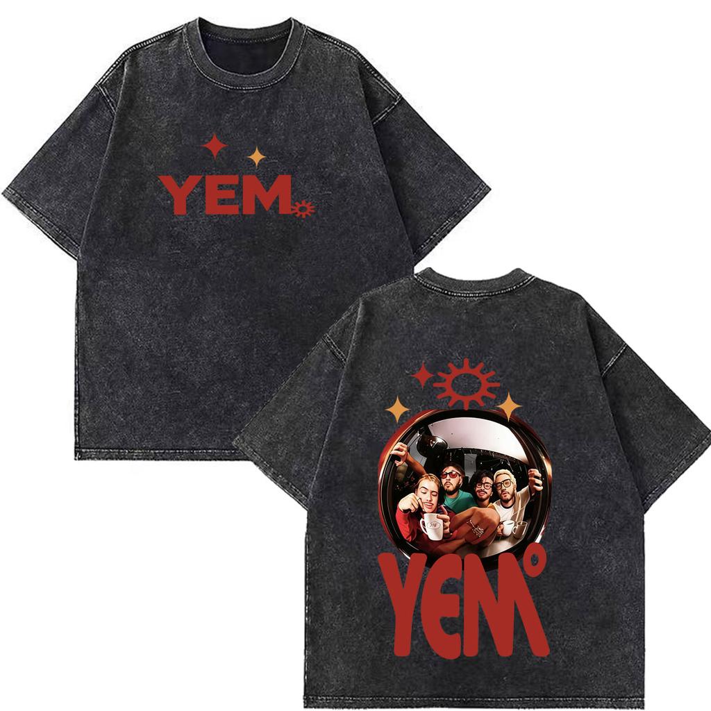 Band Rock Music Morat Tour 2026 Print Vintage Washed T-shirts Men Women Hip Hop T Shirt Loose Cotton Fashion Clothing T-shirts