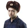 Winter Warm Fleece-Lined Military Style Beanie Hat With Embroidered Badge Men Women Outdoor Cold Weather Protection
