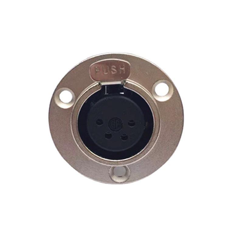 Nickel-Plated 4-Pin Canon Female Microphone Socket with Copper Core
