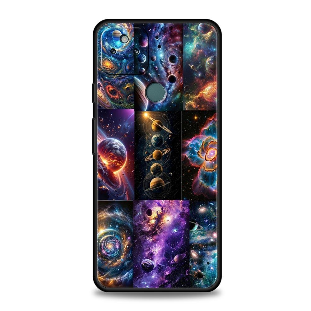 Universe Starry Sky Moon Phone Case Cover for Google Pixel 10 9 8 7 6 9A 8A 7A 6A Pro Shockproof Soft TPU 10 Pro XL Shell Fundas