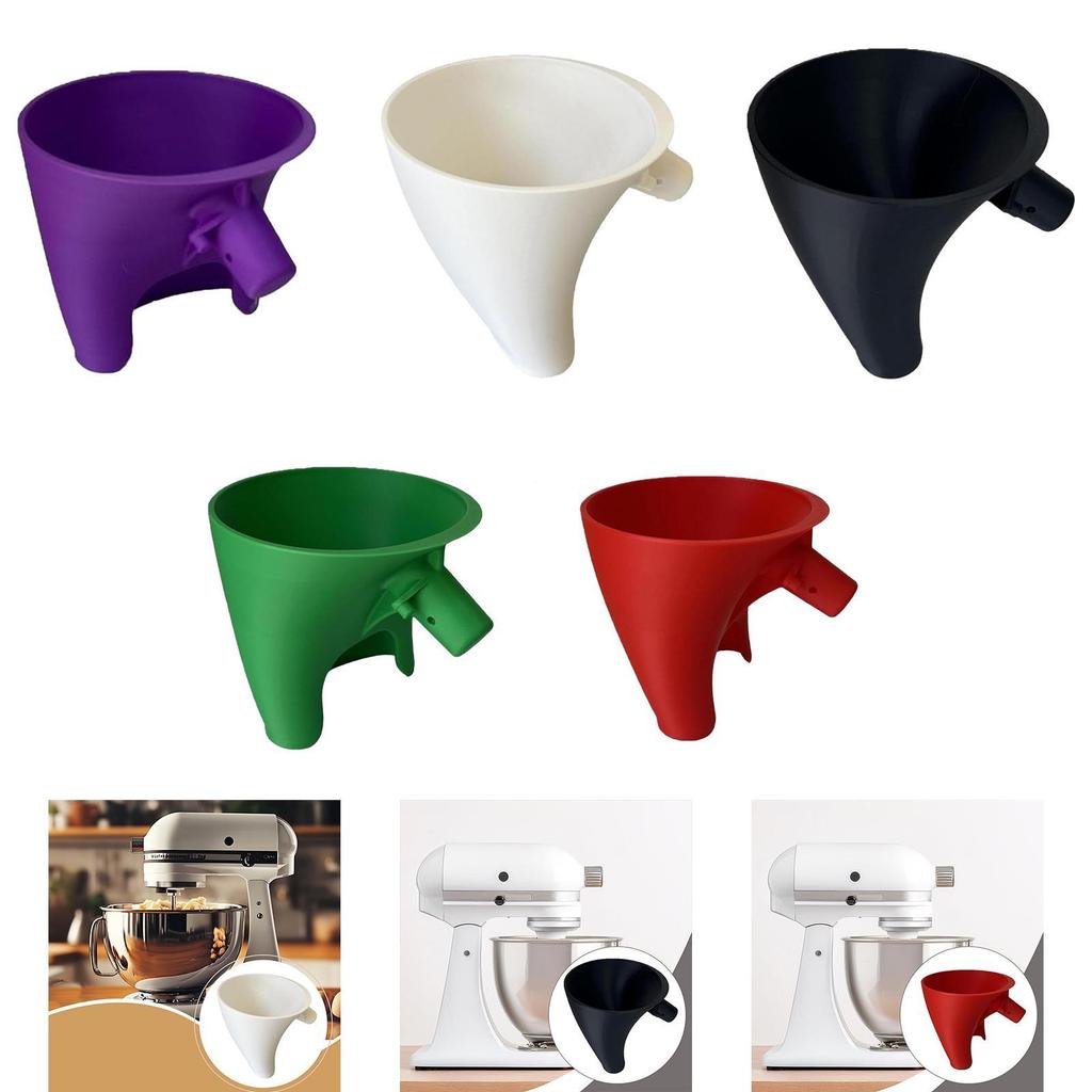 Flour Funnel Gift Lightweight Kitchen Accessories Replacement for Egg Liquid Both Flour Comfortable Grip Powder Funnel Parts
