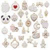 Mixed Color Cartoon Enamel Alloy Pendants for DIY Bracelets & Keychains