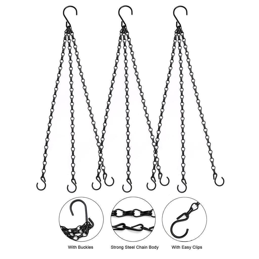 Hanging Basket Chain Flower Pot Hanging Chain Replacement Plant Hangers Flower Pot Bird Feeders Hanging Basket Chain Hang Hooks