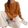 2025 Autumn Women's Casual Short Knit Cardigan - Small Fresh Twist Sweater Coat with Toggle Buttons, Lazy Style