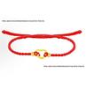 Golden Heart 999 Pure Gold Luck Bead Peach Heart Bracelet - 5D Hard Gold Rulu Tong Heart Shape Gift