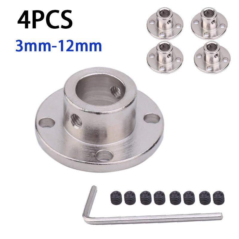 4pcs Flange Coupling Motor Guide Shaft Coupler Motor Connector Power Tools Accessories Plug 6mm 8mm With Screws Flange Coupling
