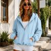 Women's Fashion Long Sleeve Pullover Hoodie with Pocket Color