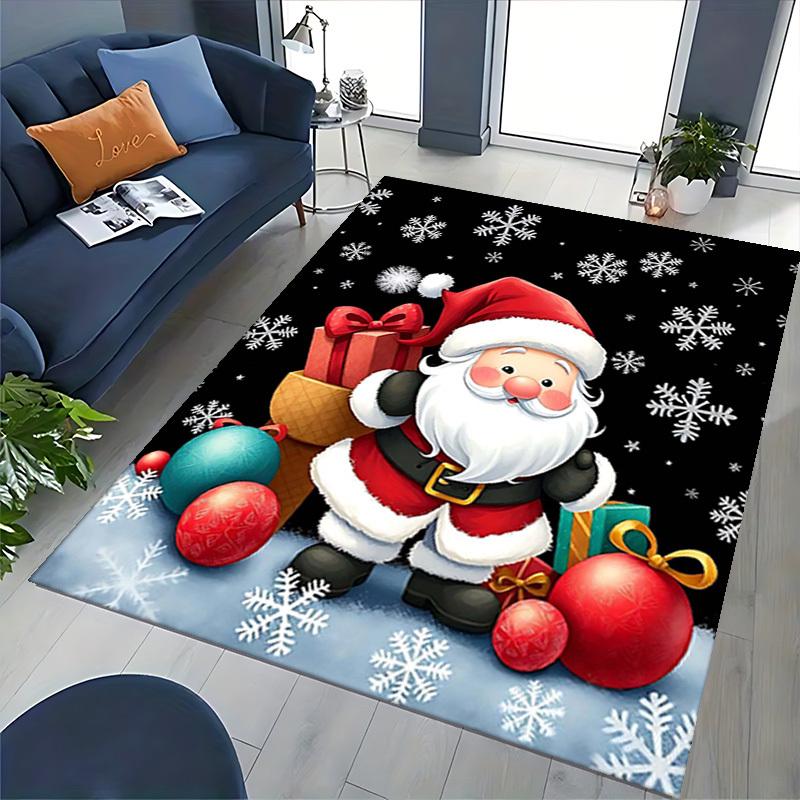 Christmas Santa Claus Chair Mat - Non-Slip Carpet for Office, Home Decor, Living Room, Bedroom, Game Room & Dormitory - Anime Cartoon Design Holiday G